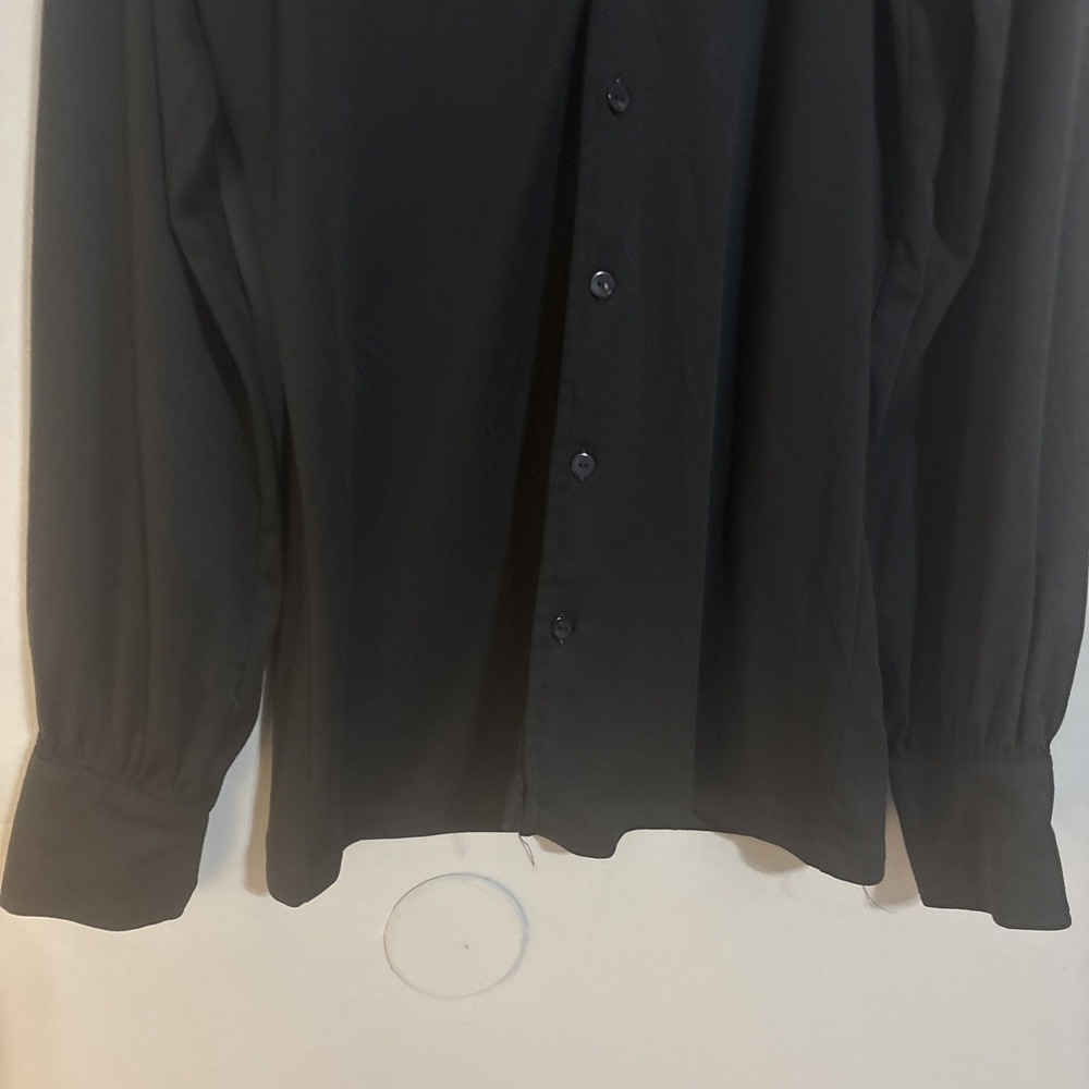 Vtg 70's EGO by Bond Street Men's Black Funky Wide Collar M 15-15 - Picture 4 of 8